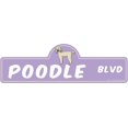 thumbnail image 1 of Poodle Street Sign | Indoor/Outdoor | Dog Lover Funny Home Décor for Garages, Living Rooms, Bedroom, Offices | SignMission personalized gift | 24" Wide, 1 of 5