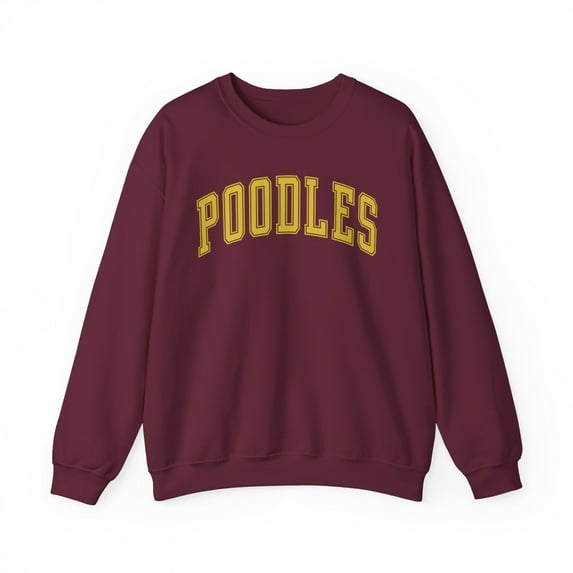 Poodle Sweatshirt Gifts Crew Neck Shirt Long Sleeve Unisex