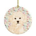 thumbnail image 1 of Poodle Toy Cream Christmas Ceramic Ornament 2.8 in x 2.8 in, 1 of 3