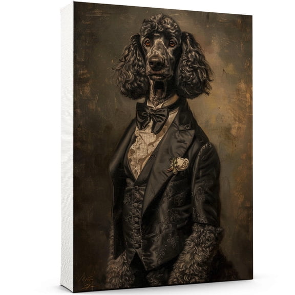 Poodle Wall Art Abstract Dog Posters - Poodle Dog Canvas Wall Art For Bedroom Decor - Living Room Set - Dog Pictures Funny