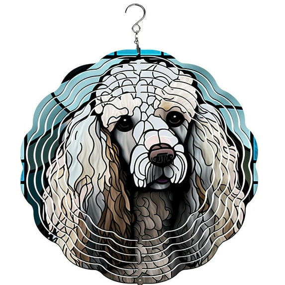 Poodle Wind Spinner, Garden Décor, Yard Décor, Porch Decor