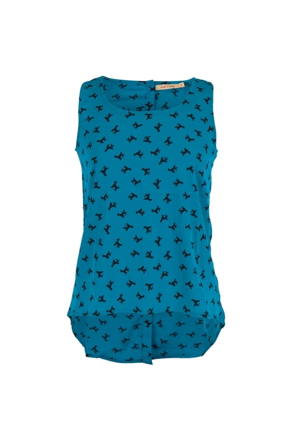 Poodles All-Over Women's Blouse - Large