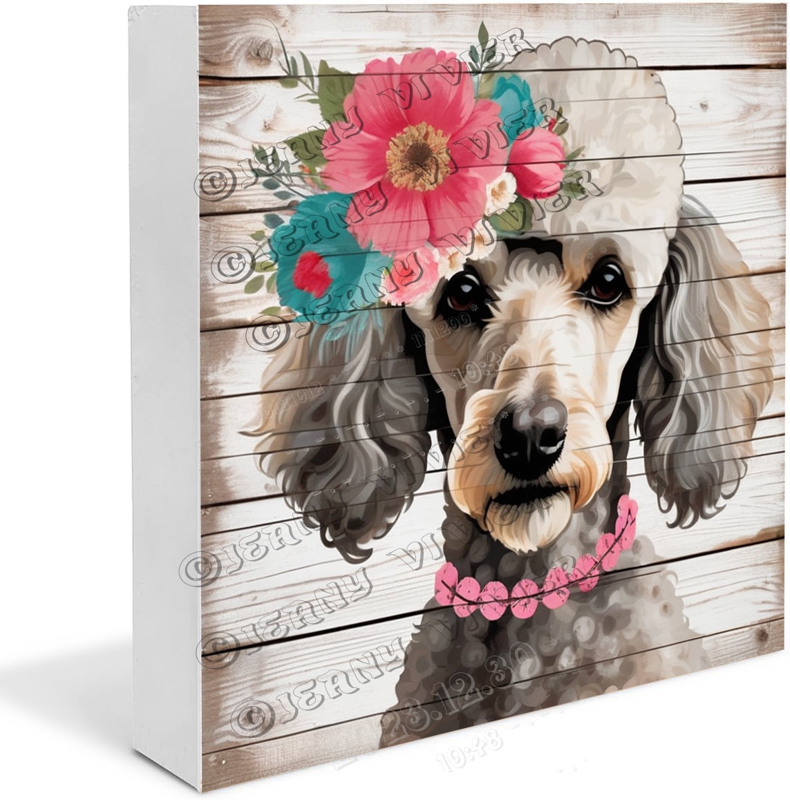 Ashton And Finch Poodle Wooden Coaster - Handcrafted Laser-Engraved Dog Lover Gift, Protects Surfaces