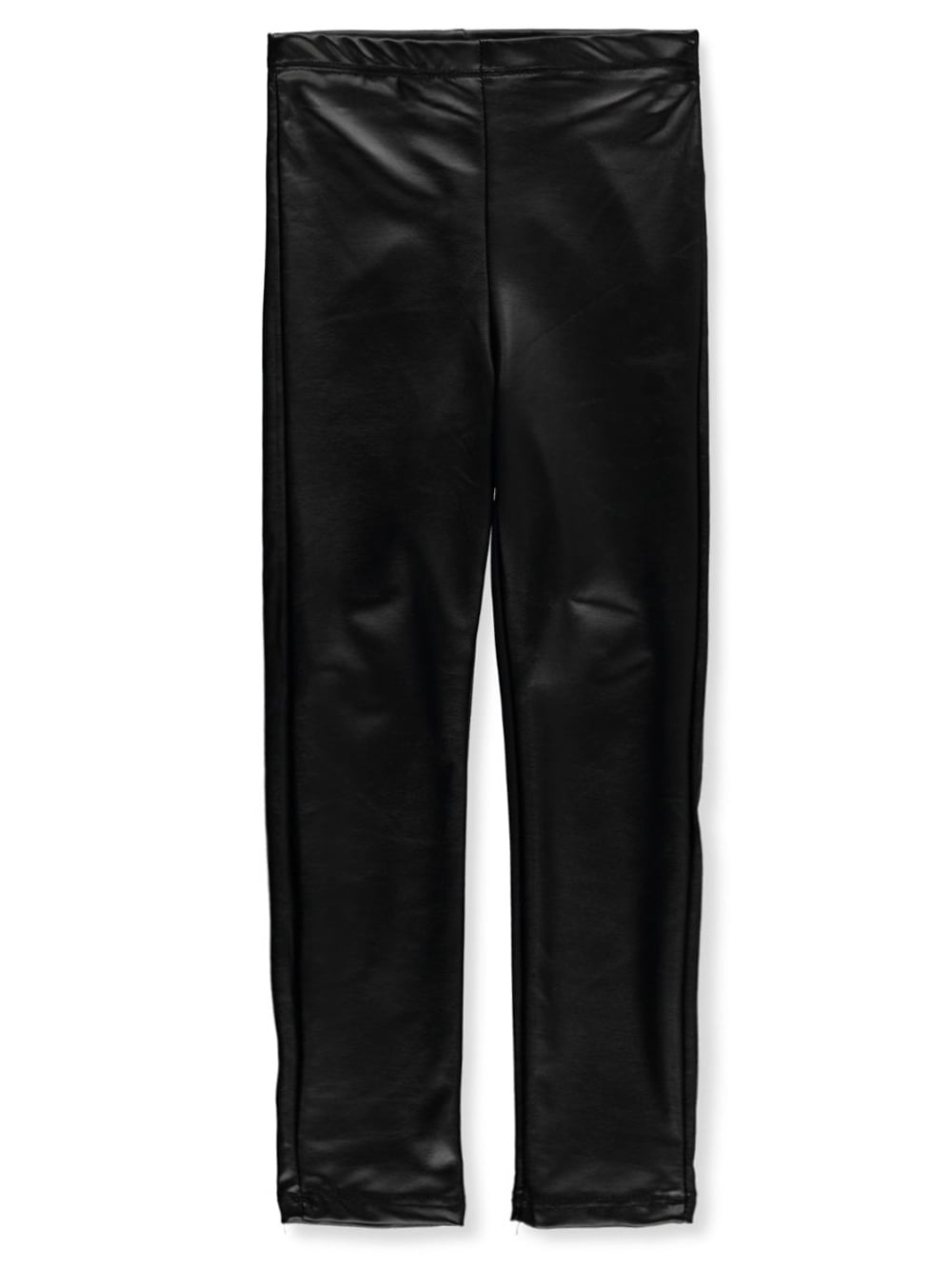 Poof Girl Girls' Pleather Legging Pants black, 2t (Toddler)