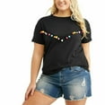 thumbnail image 1 of Poof T-Shirt Junior Plus Size 2X Black Pom Pom --C3--, 1 of 3
