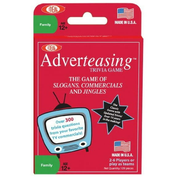 Poofslinky 0C672 Ideal Adverteasing Trivia Card Game With Over (300) Questions, 108Playing Cards