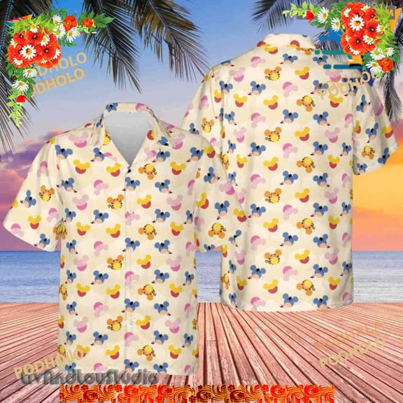 Pooh And Friends Mouse Ears Hawaiian Shirt