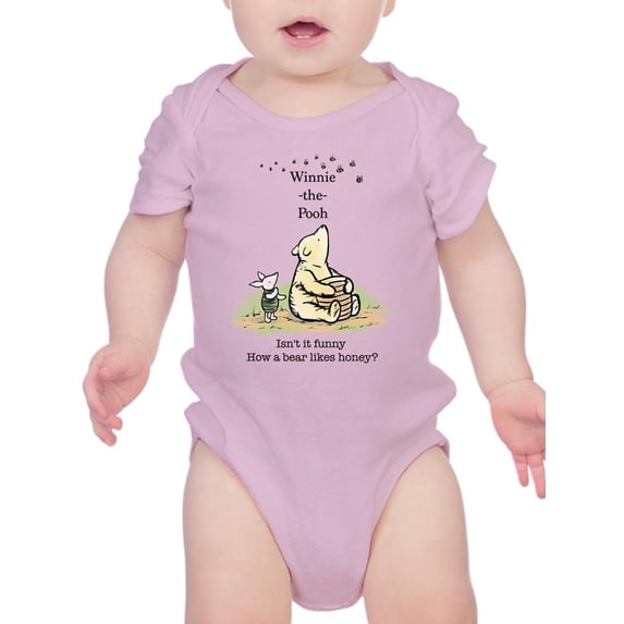 Pooh Bear And Bumblebees Bodysuit Infant -Smartprints Designs, 6 Months