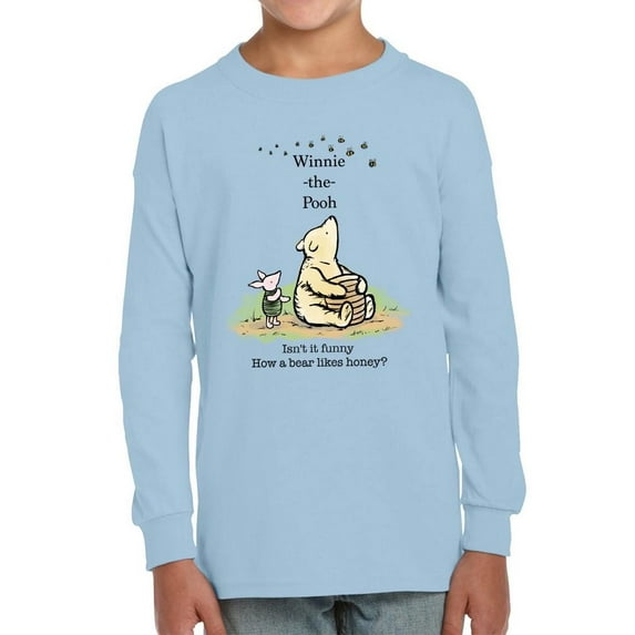 Pooh Bear And Bumblebees Long Sleeve Toddler -Smartprints Designs, 3 Toddler