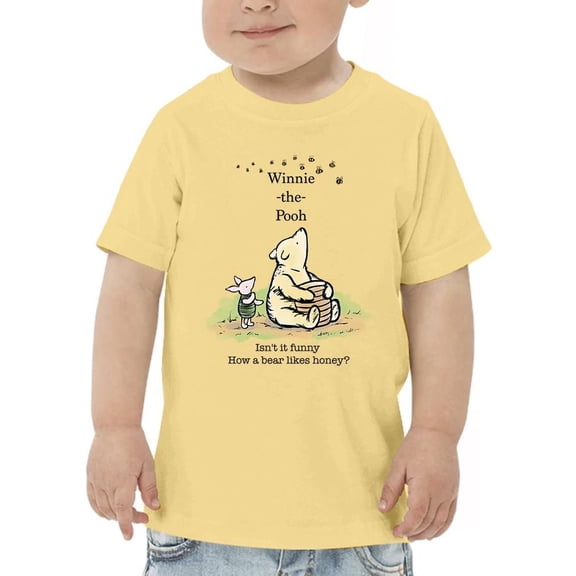 Pooh Bear And Bumblebees T-Shirt Toddler -Smartprints Designs,  4 Toddler