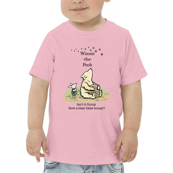 Pooh Bear And Bumblebees T-Shirt Toddler -Smartprints Designs, 5 Toddler