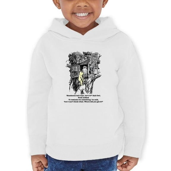 Pooh Bear And Owl Hoodie Toddler -Smartprints Designs,  4 Toddler