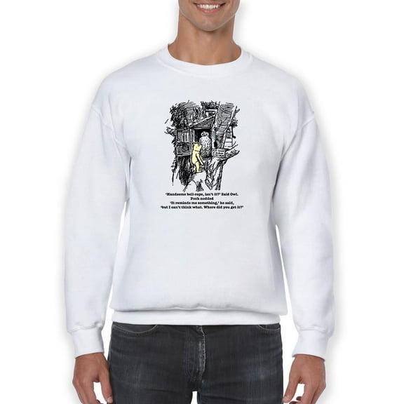 Pooh Bear And Owl Sweatshirt Men -Smartprints Designs, Male Small
