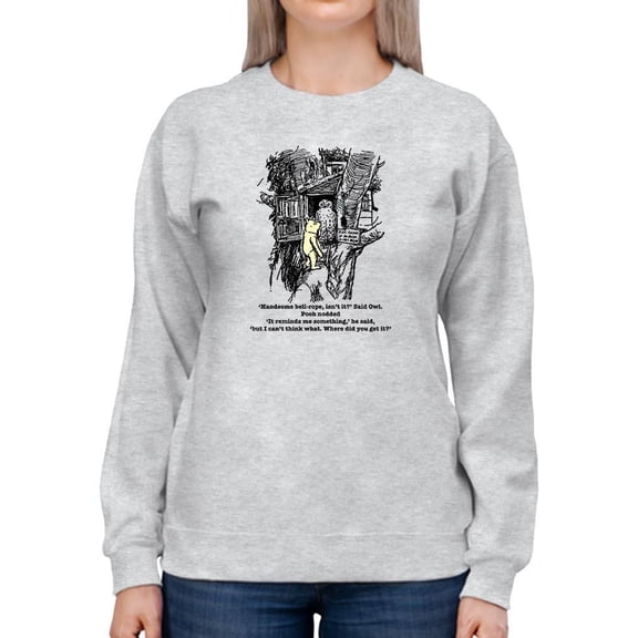Pooh Bear And Owl Sweatshirt Women -Smartprints Designs, Female 4X-Large