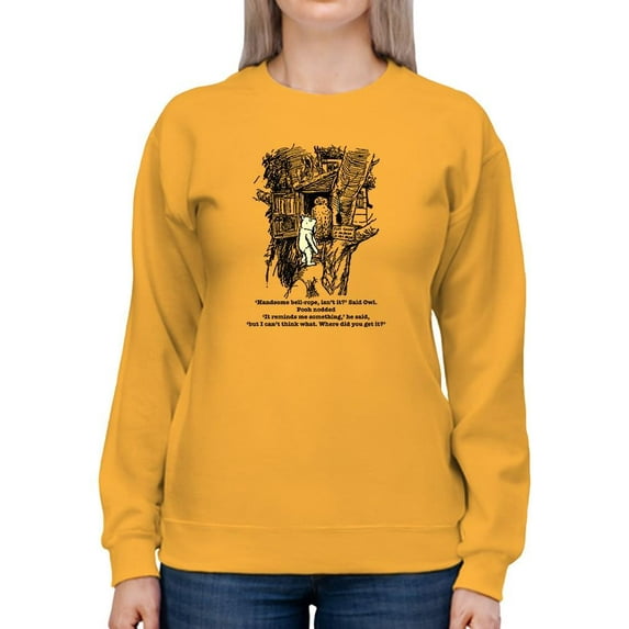 Pooh Bear And Owl Sweatshirt Women -Smartprints Designs, Female Small