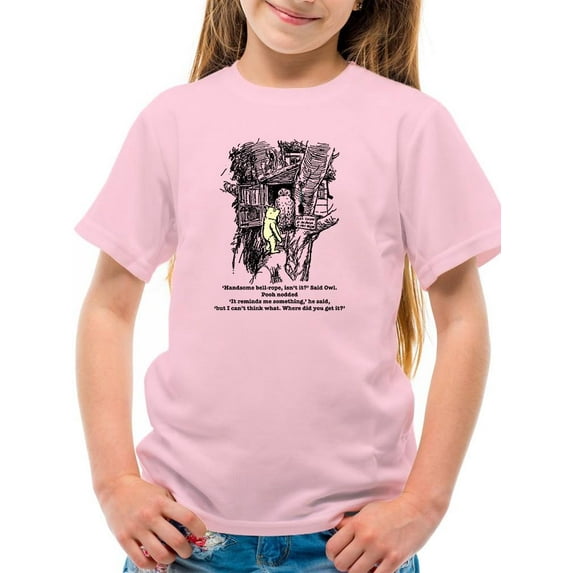 Pooh Bear And Owl T-Shirt Juniors -Smartprints Designs, x-Large