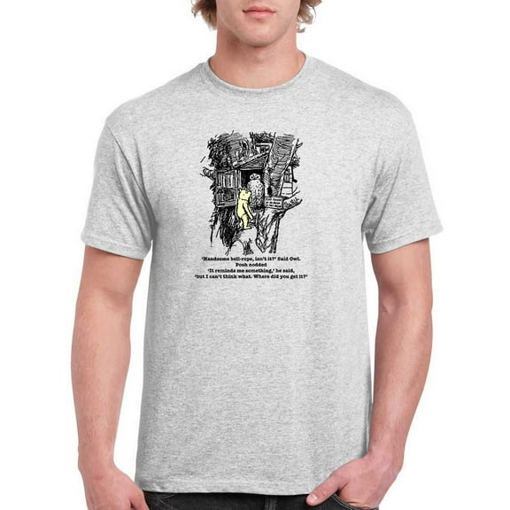 Pooh Bear And Owl T-Shirt Men -Smartprints Designs, Male Small