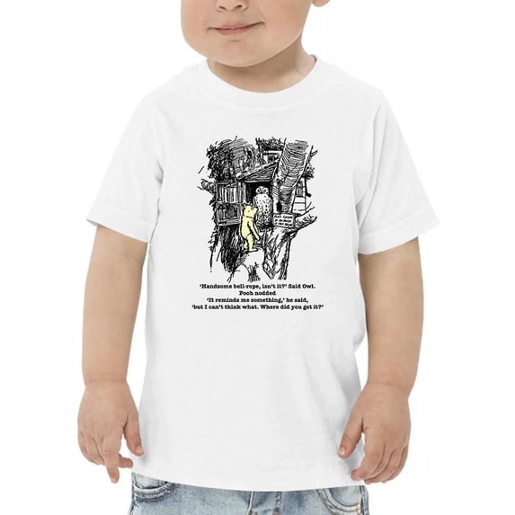 Pooh Bear And Owl T-Shirt Toddler -Smartprints Designs, 2 Toddler