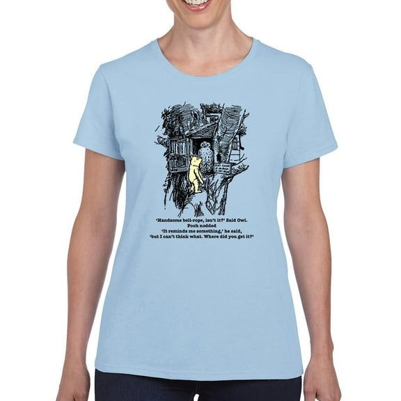 Pooh Bear And Owl T-Shirt Women -Smartprints Designs, Female 3X-Large