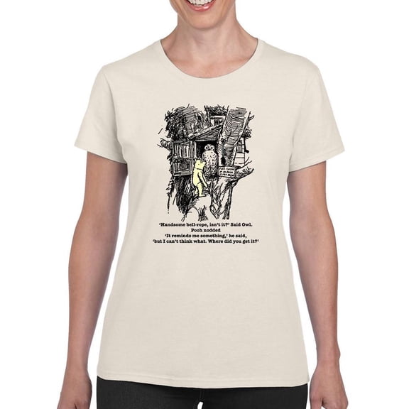 Pooh Bear And Owl T-Shirt Women -Smartprints Designs, Female 4X-Large