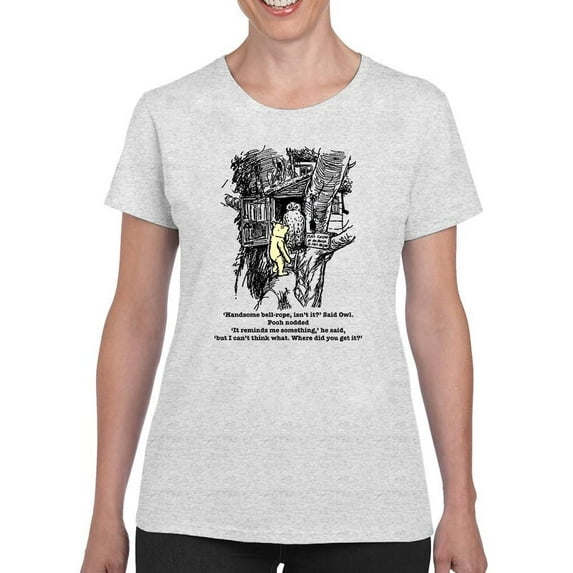 Pooh Bear And Owl T-Shirt Women -Smartprints Designs, Female Medium