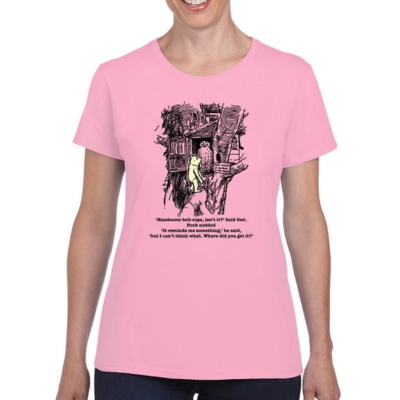 Pooh Bear And Owl T-Shirt Women -Smartprints Designs, Female XX-Large