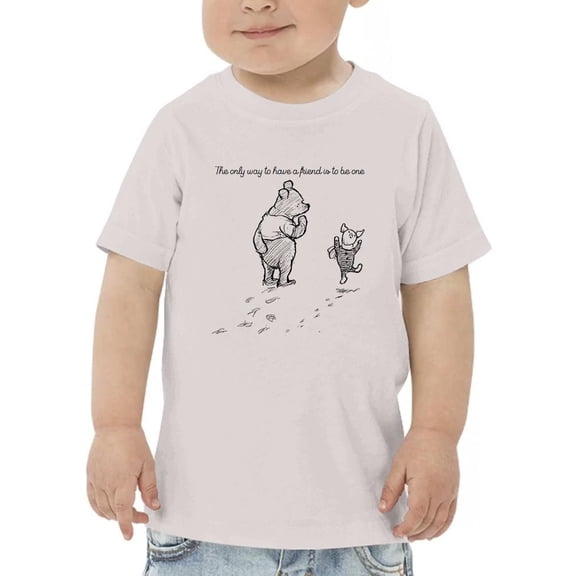 Pooh Bear Being A Friend T-Shirt Toddler -Smartprints Designs, 3 Toddler