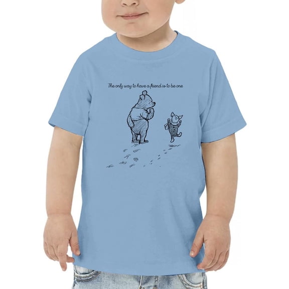 Pooh Bear Being A Friend T-Shirt Toddler -Smartprints Designs, 3 Toddler