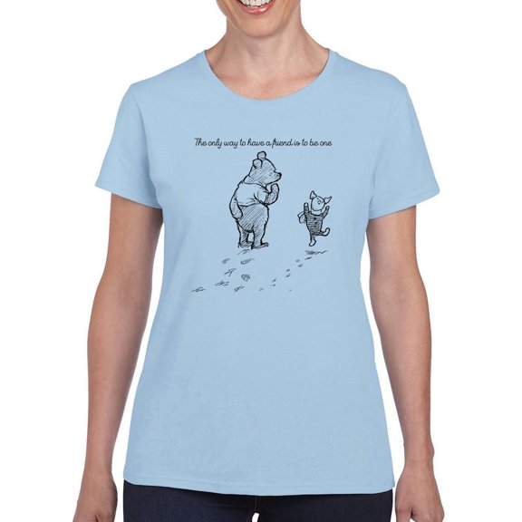 Pooh Bear Being A Friend T-Shirt Women -Smartprints Designs, Female x-Large