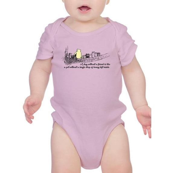 Pooh Bear Friend Quote Bodysuit Infant -Smartprints Designs, Newborn