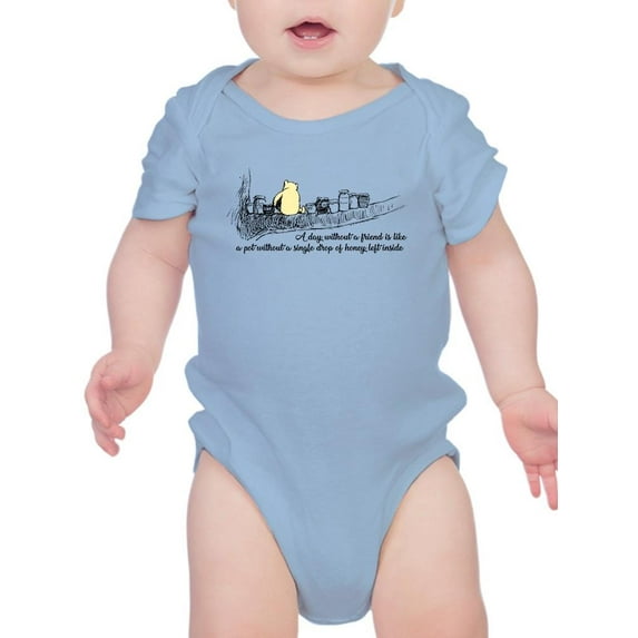 Pooh Bear Friend Quote Bodysuit Infant -Smartprints Designs, Newborn