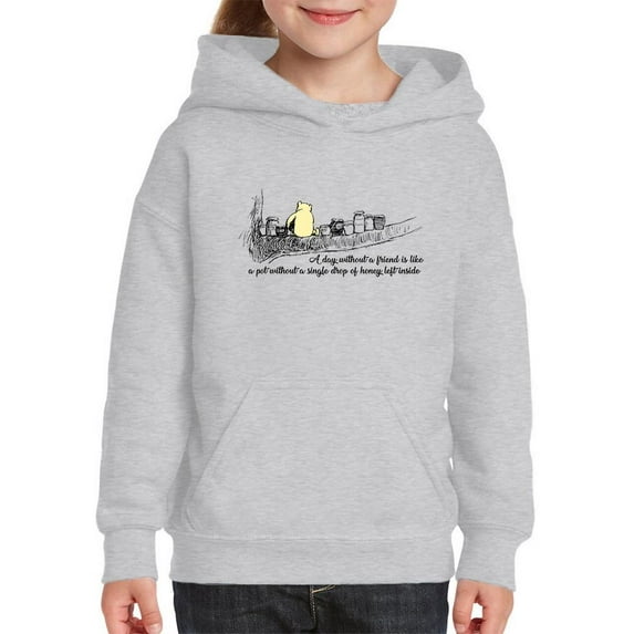 Pooh Bear Friend Quote Hoodie Juniors -Smartprints Designs, Small