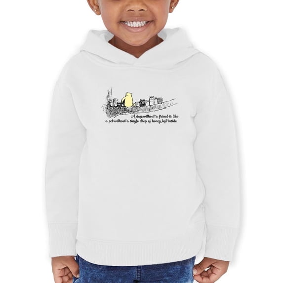 Pooh Bear Friend Quote Hoodie Toddler -Smartprints Designs, 2 Toddler