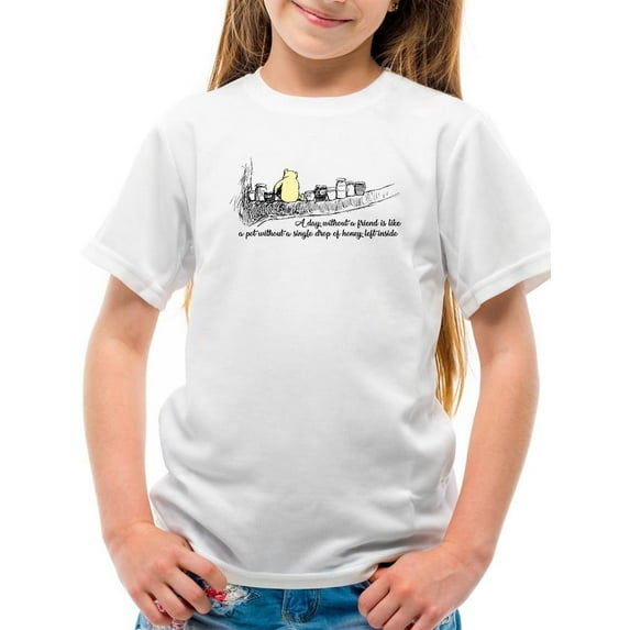 Pooh Bear Friend Quote T-Shirt Juniors -Smartprints Designs, Medium