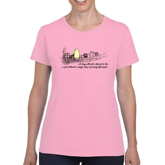 Pooh Bear Friend Quote T-Shirt Women -Smartprints Designs, Female Medium