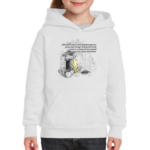 Pooh Bear Once Upon A Time Hoodie Juniors -Smartprints Designs, Medium