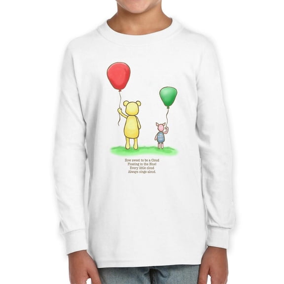 Pooh Bear W Balloons Long Sleeve Toddler -Smartprints Designs,  2 Toddler