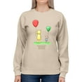 thumbnail image 1 of Pooh Bear W Balloons Sweatshirt Women -Smartprints Designs, Female 4X-Large, 1 of 4