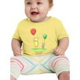 thumbnail image 1 of Pooh Bear W Balloons T-Shirt Infant -Smartprints Designs,  6 Months, 1 of 4