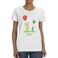 thumbnail image 1 of Pooh Bear W Balloons T-Shirt Women -Smartprints Designs, Female XX-Large, 1 of 4