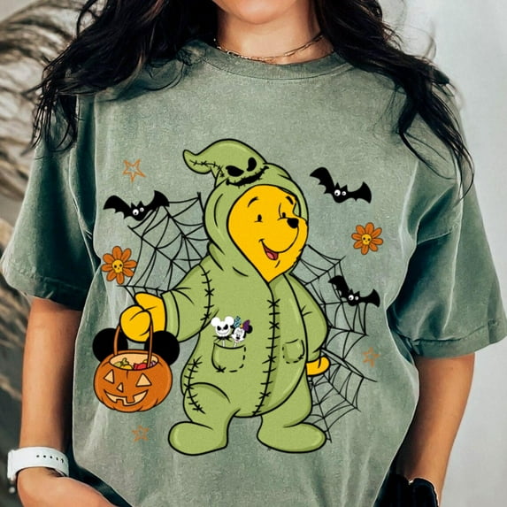 Pooh Oogie Boogie Bash Comfort Color T-Shirt, Spooky Season Shirt,Moss Color,Size 3XL