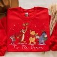 thumbnail image 1 of Pooh Tis the Season Christmas Sweatshirt Christmas Lights Pooh Shirt Cute Winnie The Pooh Winter Sweater,Red Color,Size L, 1 of 5
