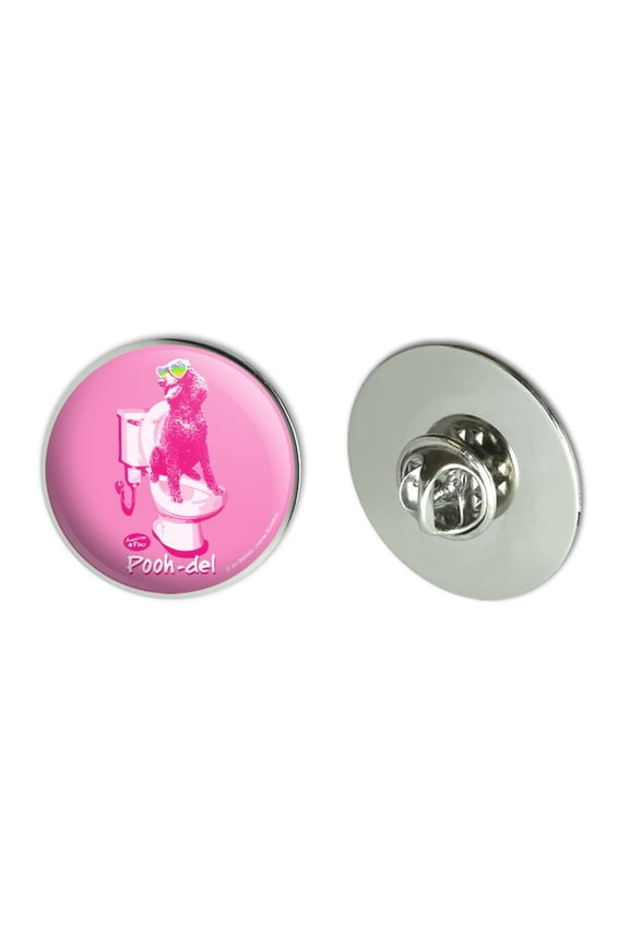 Pooh-del Poodle Dog Sunglasses Vintage Retro Toilet Humor Funny Metal 1.1" Tie Tack Hat Lapel Pin Pinback