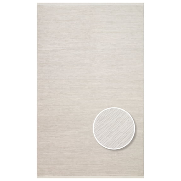 Pooja Cream Flat Pattern Acrylic Area Rugs for Living Room Jacquard Textured Modern Rugs Soft Geometric Rug for Bedroom Washable Rug Non-Slip Bohemian Carpet Perfect for Dining Room Office Beige