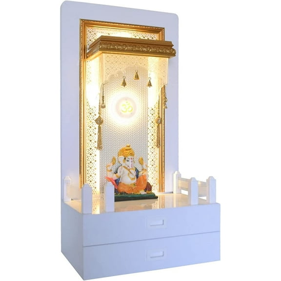 Pooja Mandir for Home /Wooden Pooja Mandir Home Temple Diwali Pooja -Size (L X B X H - in Inches) : 24.00 X 18.00 X 48.00