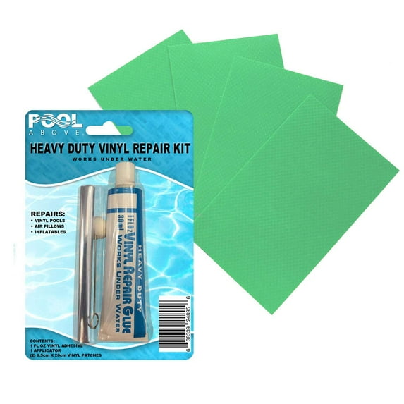 Pool Above 4 Pack of Green 3x5" Vinyl Repair Kit for Boat Raft Kayak Air Beds