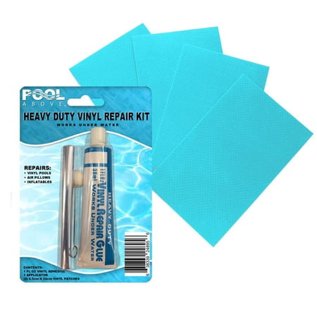 Pool Above Heavy Duty Vinyl Patches | Repair Kit for Inflatables Boat Raft Kayak Air Beds