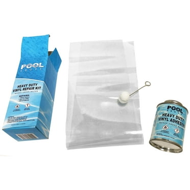 Pool Above Pool Above Vinyl Repair Patch Kit with 4 oz. Glue | Works Under Water