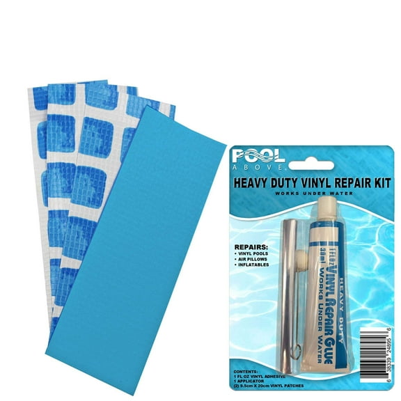 Pool Above Repair Kit for Above Ground Pool Liner | Easy Set or Frame | Vinyl Glue, Patches