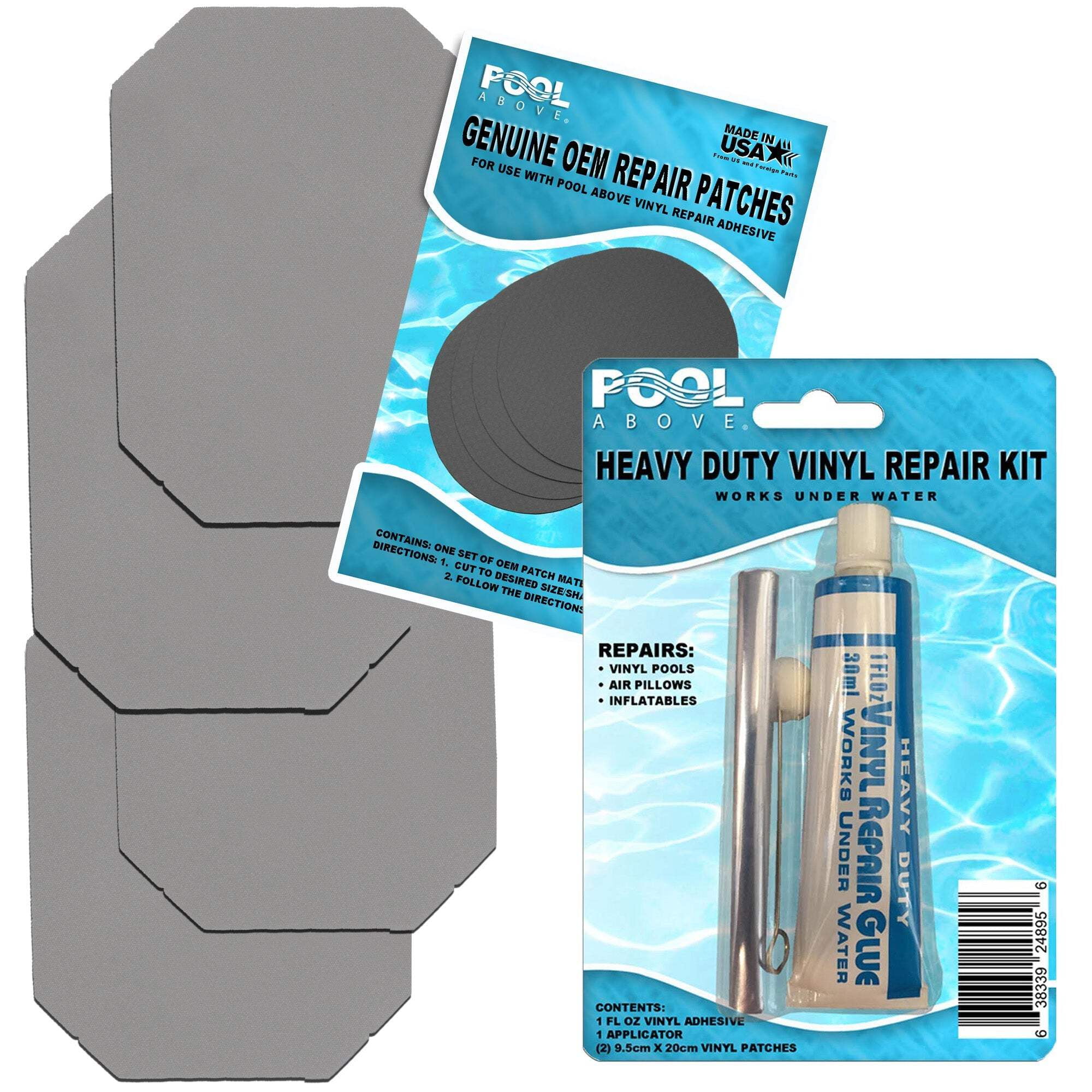 Heavy Duty Vinyl Repair Kit with Patches and Glue